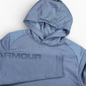 Under Armour ColdGear Mens Pullover Hoodie Gray Loose Fit Running Wicking Medium